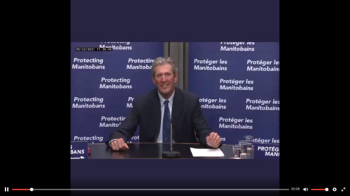 Manitoba Premier Brian Pallister asked about Ivermectin thanks for the rain